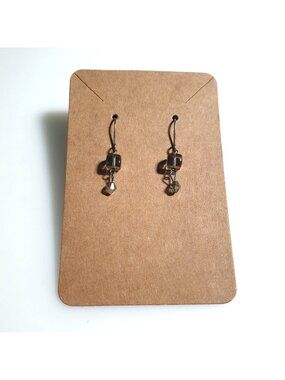 Crystal Glass Drop Earrings Beads Hook Dangle Lightweight Minimalist Gift